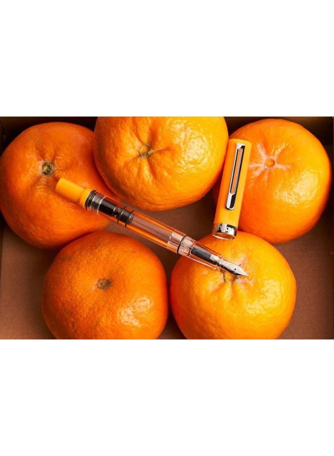 Twsbi TWC10032 Fountain Pen, Eco T, Saffron CT Inhalation, Fine Point F - Image 4