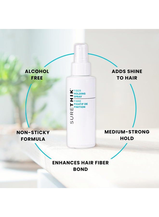 SureThik Fiber Holding Spray - Light Citrus Scent - Lightweight Finishing Spray For Fine Hair - Extra Strong Hold For Thinning Hair - Ideal For Men & Women (3.4oz) - Image 2