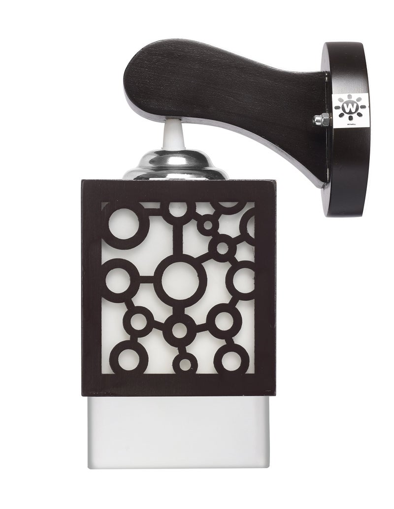 WHITERAY Square Wall Lamp, (Brown) - Image 3