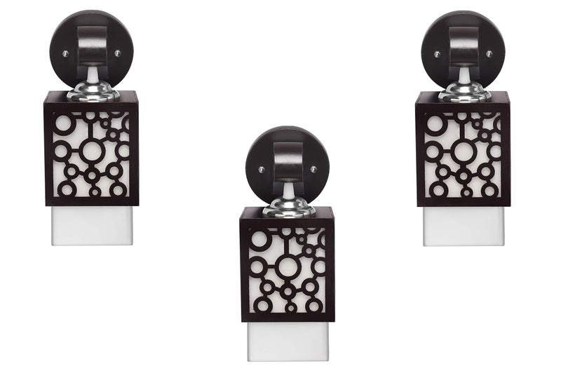 WHITERAY Square Wall Lamp, (Brown) - Image 2