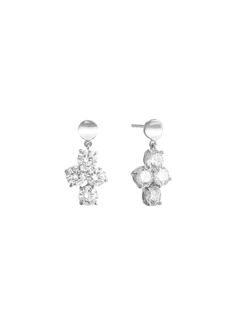AWNL - Women's Cluster Drop Earrings with Zirconia - Image 1