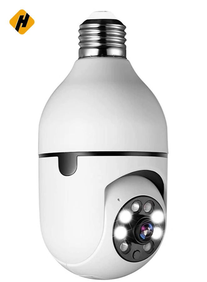 HuHa Pan Tilt Security Light Camera V380 130W dpi Smart Wireless WIFI Full Color Bulb Camera 2.4Ghz 360 Degree E27 Panoramic IP Camera  - Image 1