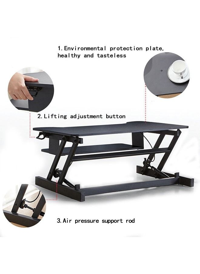 Yolu - Height Adjustable Home Office Standing Desk Sit to Stand Desktop Workstation - Image 1