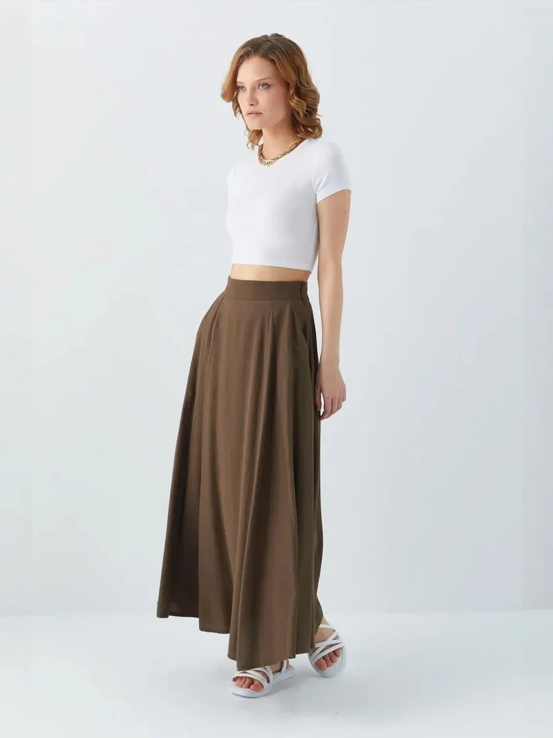 ميكسراي جيبة طويلة مبطنة بخصر مرتفع من ميكسراي