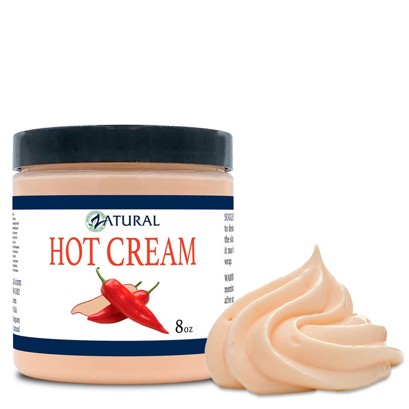 Zatural Hot Cream Relaxing Cream Muscle Rub Skin Tightning Lotion Body Wraps Skin Firming (8 Ounce) - Image 1