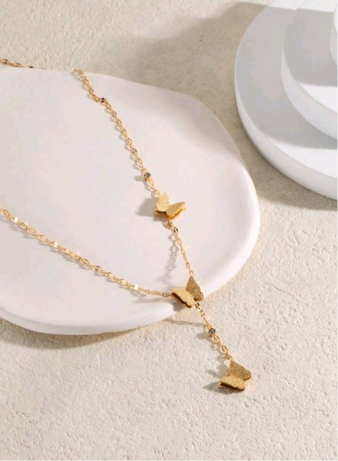Trendy Stainless Steel Gold Plated Jewellery Set For Women - Image 4