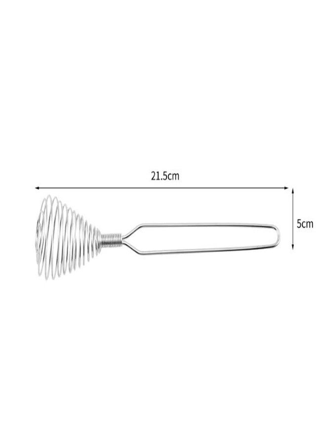 Feilguee Mini French Spring Whisk,Stainless Steel Manual Eggbeater Hand Egg Mixer Whisk Blender Stirring Beater Cream Frother Flour Stirrer for Kitchen - Image 2