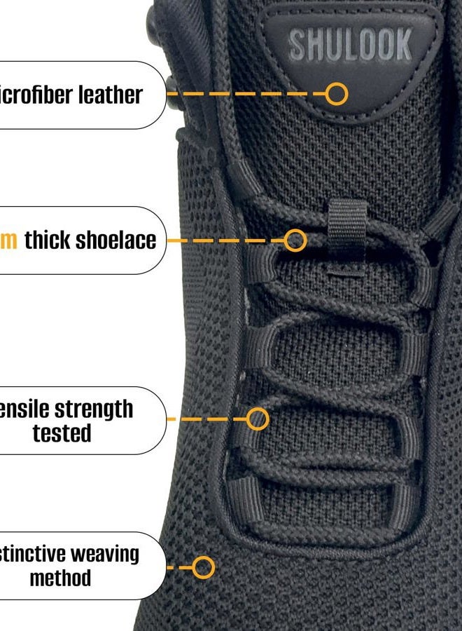 SHULOOK Non Slip Work Boots Women Slip Resistant Comfortable Mesh Kitchen Chef Shoes for Restaurant Food Service Lightweight Walking Shoes Ankle Support,Black, Black, 7.5 - Image 3