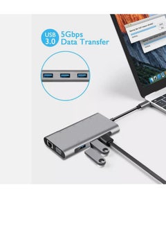Zero Type-C Hub 10 in 1 USB C to 4K HDMI + RJ45 + PD 100W Charge + USB3.0 + VGA + SD/TF Card Reader Dock for MacBook Windows Laptop  - Image 5