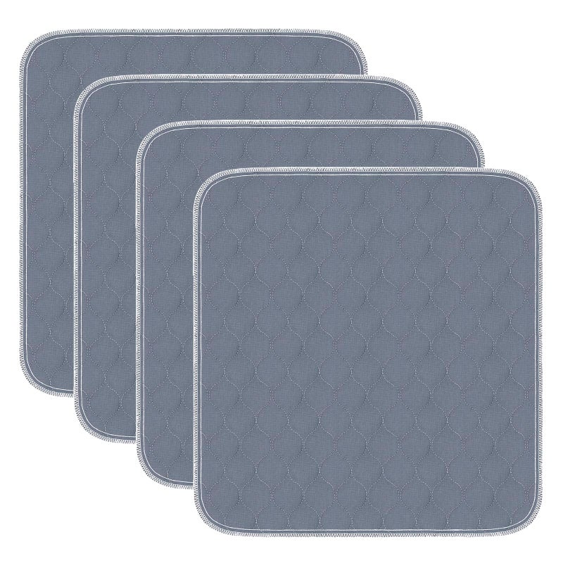 HUNAIGEE Waterproof Chair Pads for Incontinence Absorbent Seat Protector Pads for Adults Chucks Pads Washable Chair Protector Pads for Chairs Bed Adults Elderly Kids  Pets Gray 21X224 Pack