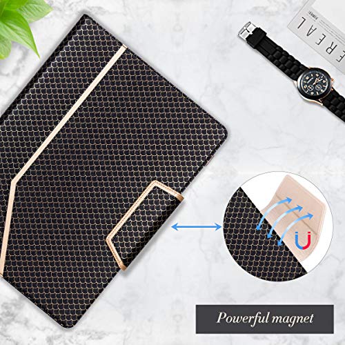 Toplive Business Padfolio, Executive Conference Folder with Document Sleeve, Letter/A4 Size Clipboard, Business Card Holders, Men's & Women's Mermaid Black - Image 5
