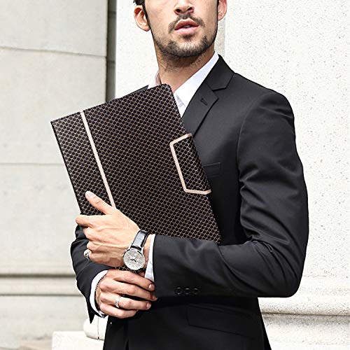 Toplive Business Padfolio, Executive Conference Folder with Document Sleeve, Letter/A4 Size Clipboard, Business Card Holders, Men's & Women's Mermaid Black - Image 2