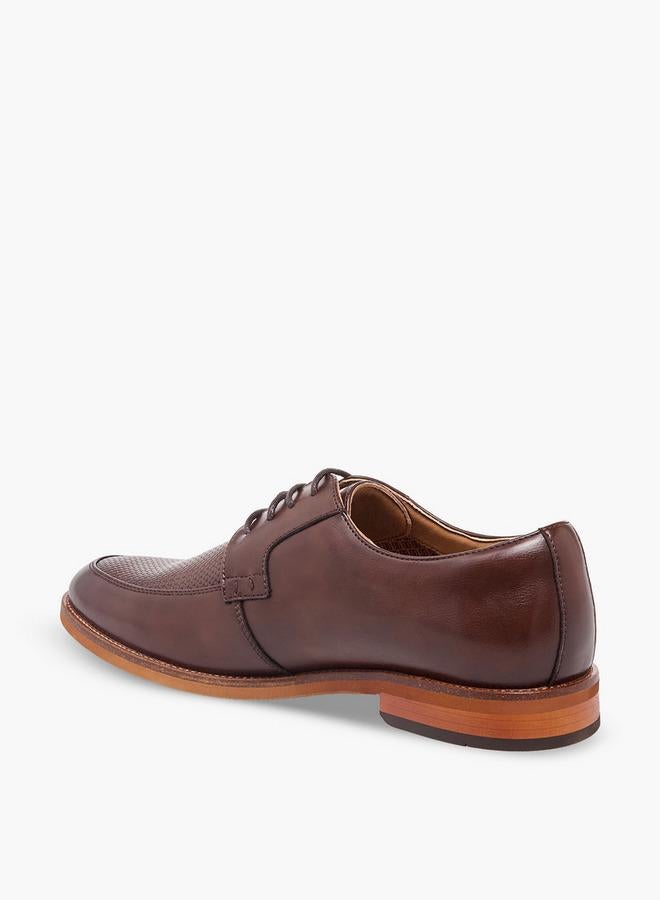 DUCHINI Men Textured Lace-Up Derby Shoes - Image 5