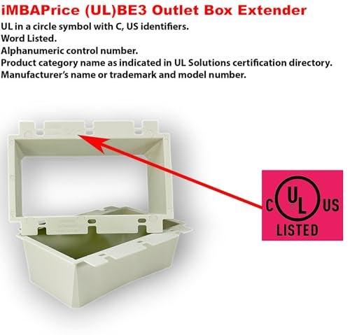 iMBAPrice IMBA-BE3 (UL Listed) 3-Gang Non-Metallic Electrical Power Outlet Box Extender for Power Switch Receptacles Accessories. 1-Pack - Image 2