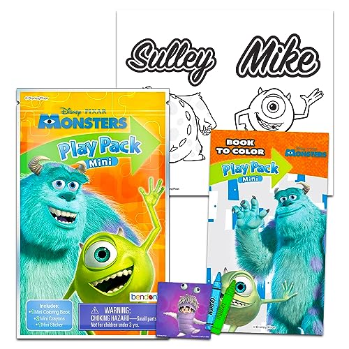 Disney Pixar Disney Monsters Inc Birthday Party Favors Set Bundle with 24 Monsters Inc Play Packs Mini Coloring Books for Goodie Bags Pixar Monsters University Party Supplies - Image 5