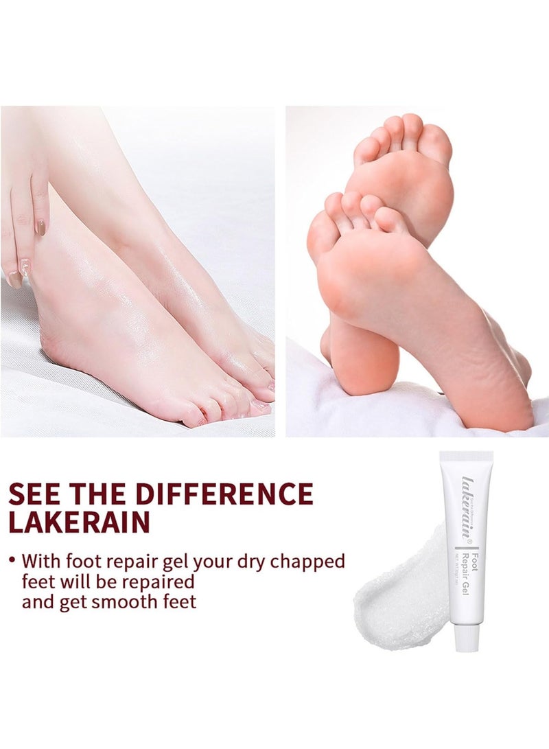 Foot Repair Cream and Gel for Dry Cracked Heels - Visible Results in 1 Day - Softens and Moisturizes Severely Dry Skin - Exfoliating Treatment for Smooth Feet  - Image 2