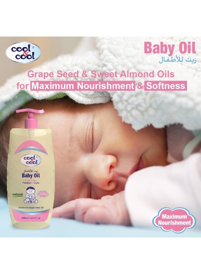 Cool & Cool Enriched With Vitamin E and Grape Seed Oil For Gentle Hydration 500ML - Paraben Free - Image 2