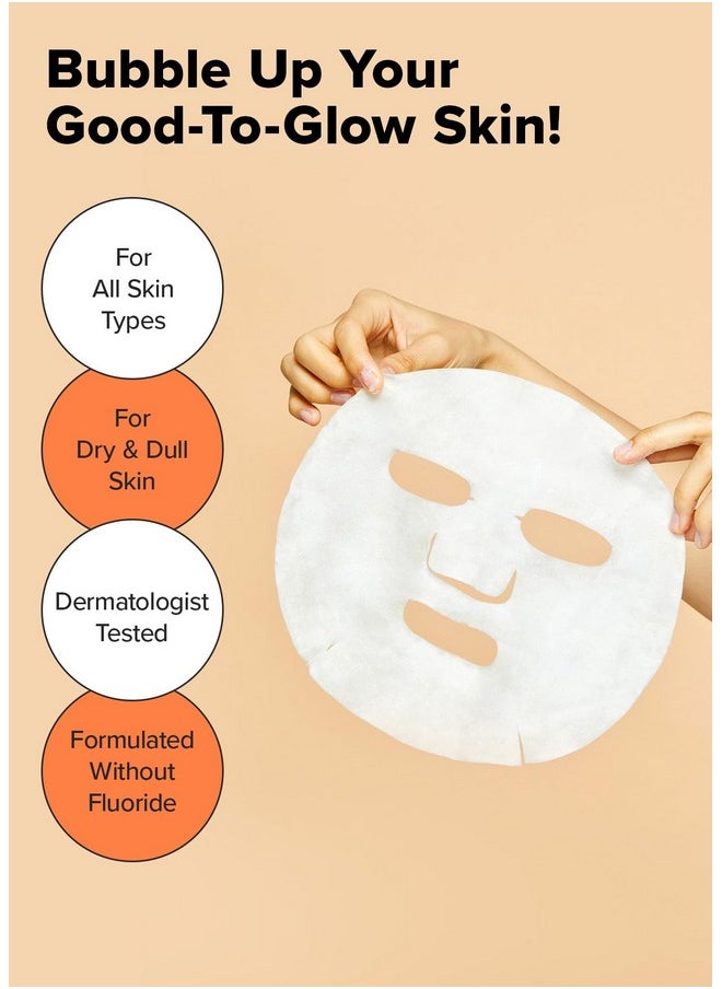 I DEW CARE - Sheet Mask Pack Glow Up Bubbles Bubble Facial Mask With Vitamin And Niacinamide Daily Skin Care Brightening Illuminating Detox Moisturizing Hydrating Face Mask (5 Ea) - Image 1