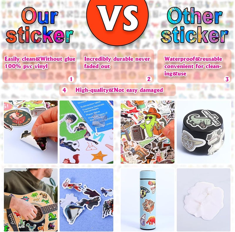 Arme Stickers Pack, 600 Pcs Cool Vinyl Random Stickers for Adults, Waterbottles, Laptop, Hard Hat, Teens, Boys, Bike, Car, Skateboard, Helmet Decor - Waterproof - Image 3