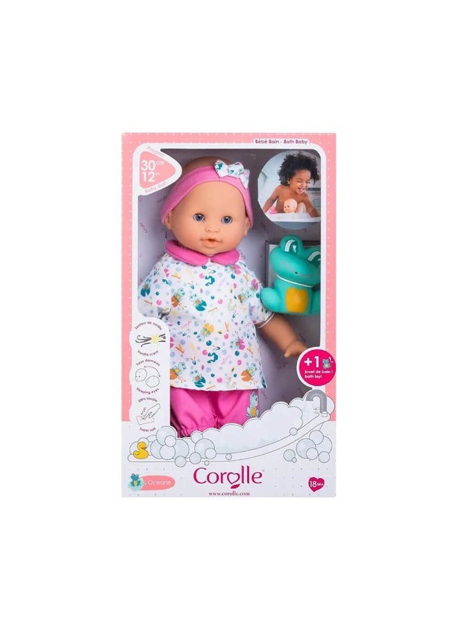 Corolle Oceane Bath Baby Doll With Rubber Frog Bath Toy (30 Cm)  - Image 2