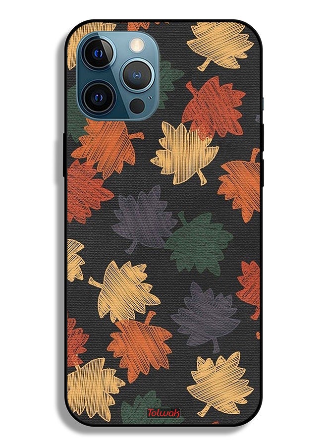 Tolwak Apple iPhone 12 Pro Max Protective Case Autumn Leaves Art - Image 2