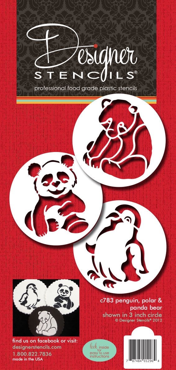 Designer Stencils C783 Penguin, Panda and Polar Bear Cookie Set by Designer Stencils, - Image 3