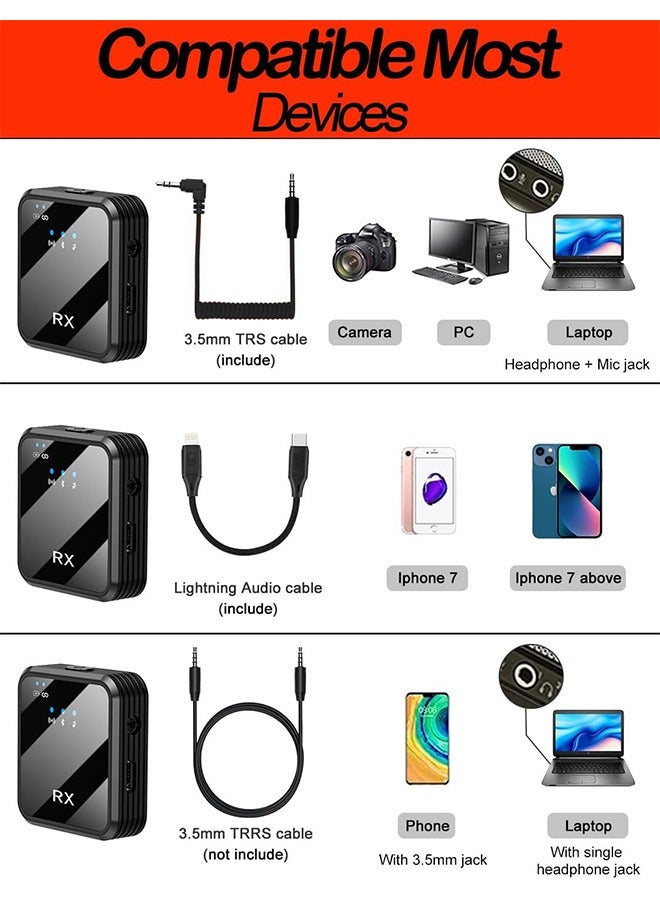 Arabest Wireless Lavalier Microphone Vibrato Live Mobile Phone Video Recording 2.4G Noise Reduction Mini Microphone for Live Streaming Video Recording Vlog Interview Online Class - Image 2