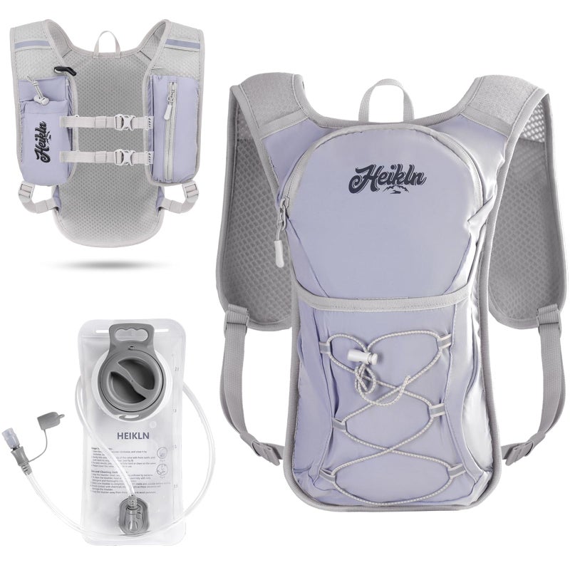 HEIKLN Hydration Backpack,Lightweight Water Backpack with 2L Water Bladder Running Hydration Vest Backpack for Hiking Running Cycling Hiking - Image 1
