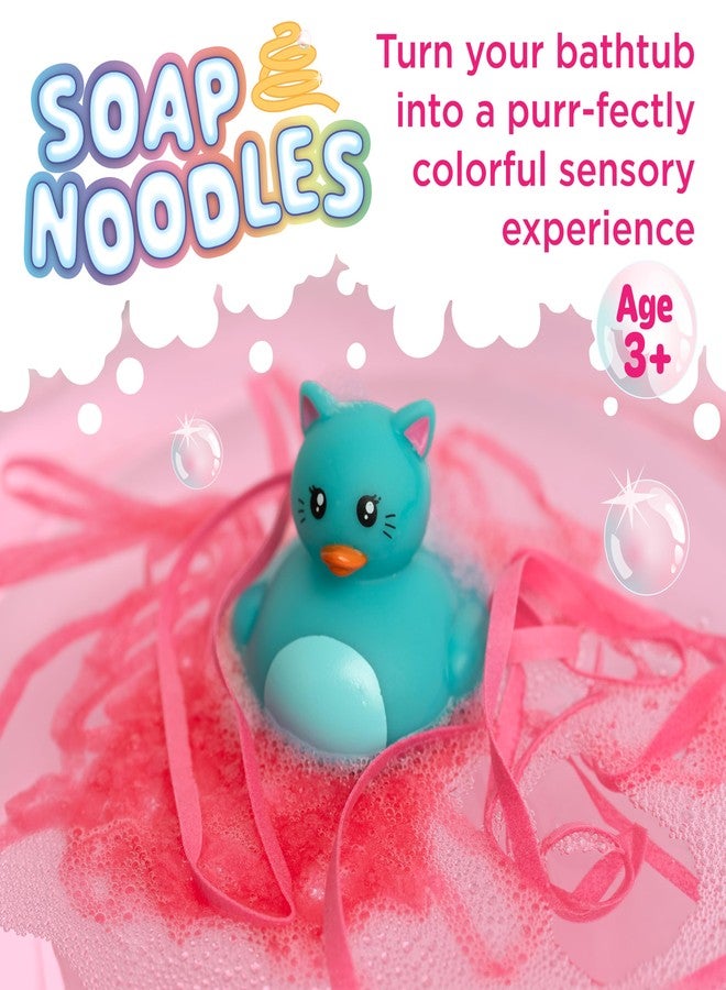 Creativity for Kids Soap Noodles Kitty Bath Set | Mix, Swirl & Play with Pink Soap Noodles & Puddles the Kitty Duck | Summer Activities & Fine Motor Skill Crafts (Ages 3+) - Image 2