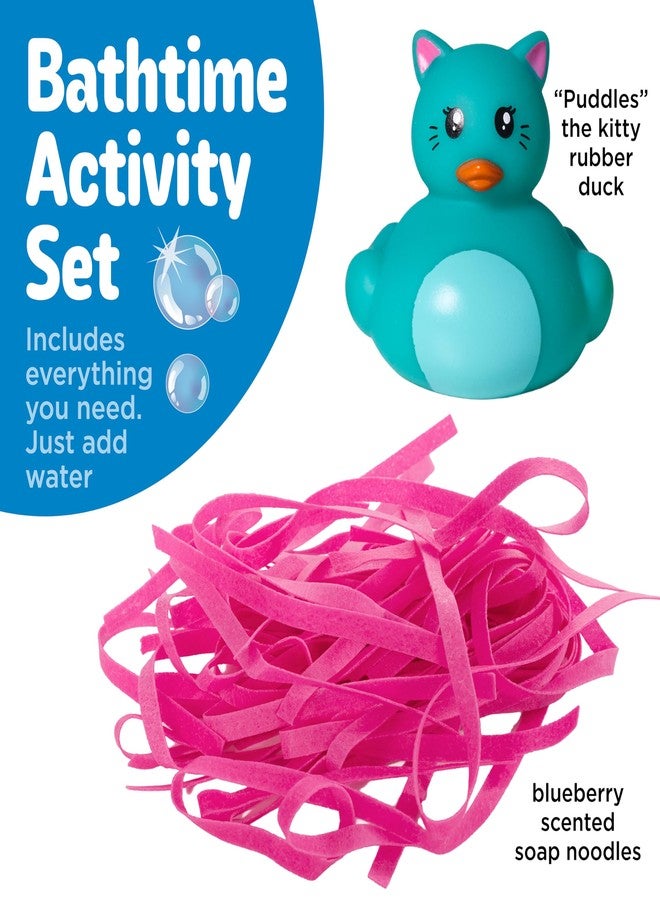Creativity for Kids Soap Noodles Kitty Bath Set | Mix, Swirl & Play with Pink Soap Noodles & Puddles the Kitty Duck | Summer Activities & Fine Motor Skill Crafts (Ages 3+) - Image 3