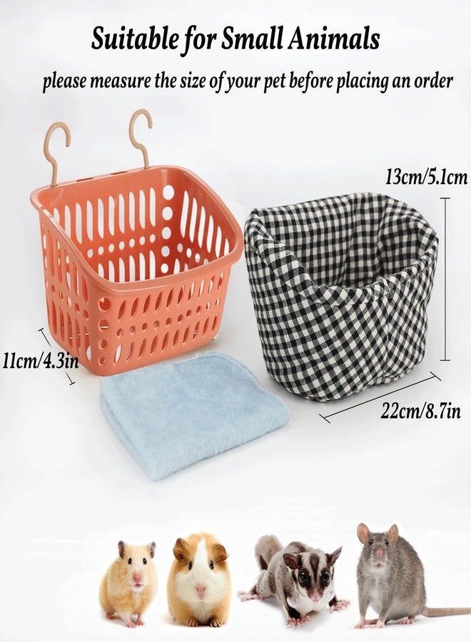JWShang Rat Hammock for Cage - Small Animal Hanging Basket Bed with Sturdy Hooks, Cozy Pet Rat Cage Accessories for Guinea Pig Chinchilla Sugar Glider Ferret (Pink, S) - Image 4