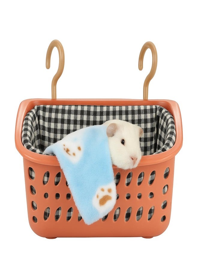 JWShang Rat Hammock for Cage - Small Animal Hanging Basket Bed with Sturdy Hooks, Cozy Pet Rat Cage Accessories for Guinea Pig Chinchilla Sugar Glider Ferret (Pink, S) - Image 1