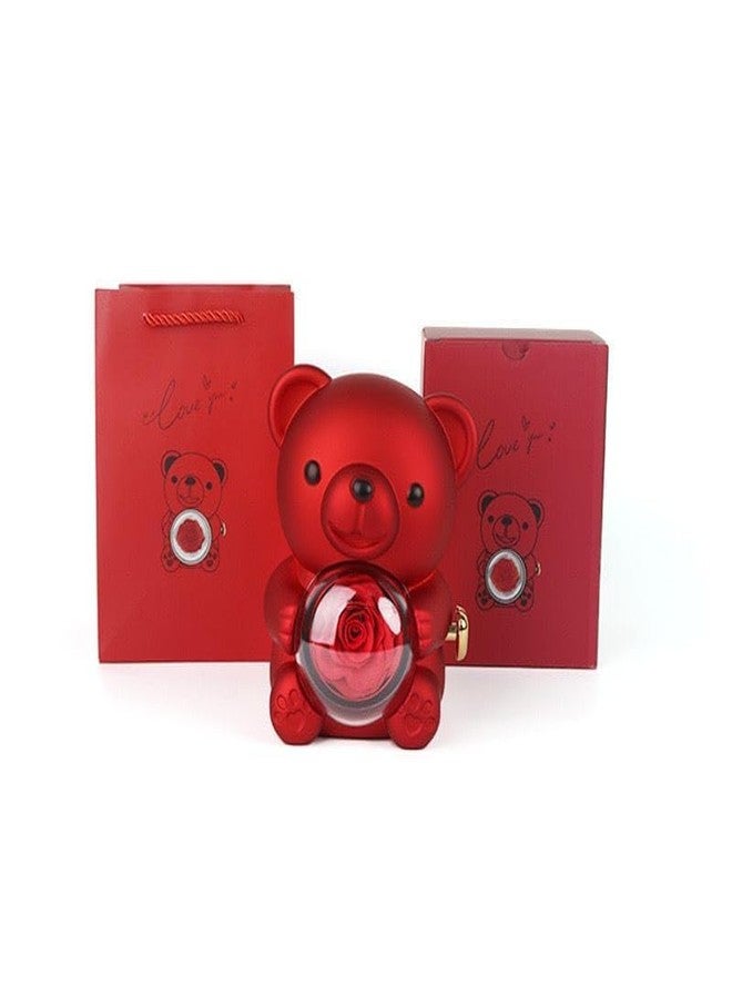 Mahi Enterprise Bear Ring Box – Valentine's Day Gift Case for Rings, Proposal, Engagement & Wedding – Romantic Jewelry Holder for Valentine's Day Supplies & Special Occasions - Image 3