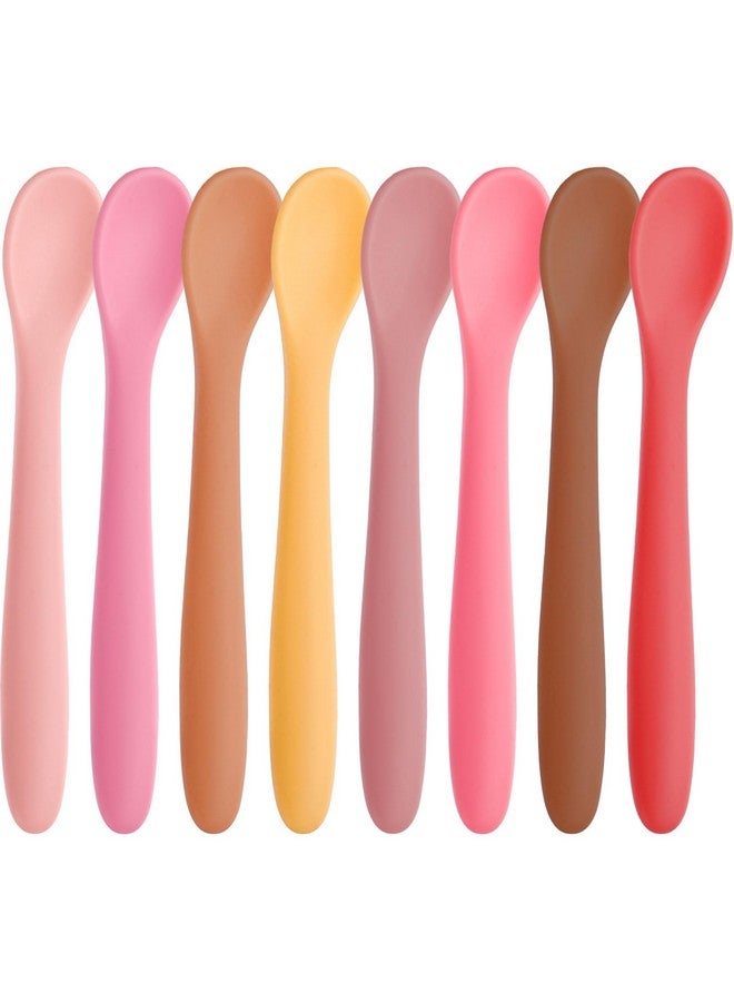 HansGo 8Pcs Silicone Feeding Spoons Baby Spoons Silicone Training Spoons Baby Utensils Infant Spoons For First Stage Baby And Parents - Image 1