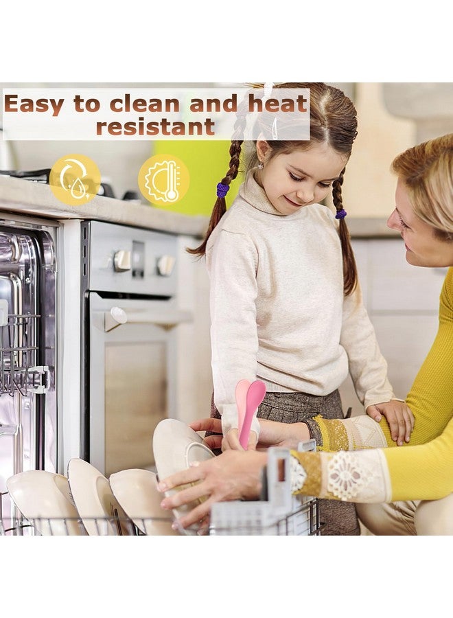 HansGo 8Pcs Silicone Feeding Spoons Baby Spoons Silicone Training Spoons Baby Utensils Infant Spoons For First Stage Baby And Parents - Image 4