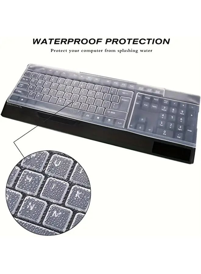 2 Pack Ultra Thin Silicone Keyboard Cover Waterproof Skin Protector 1077 - Image 4