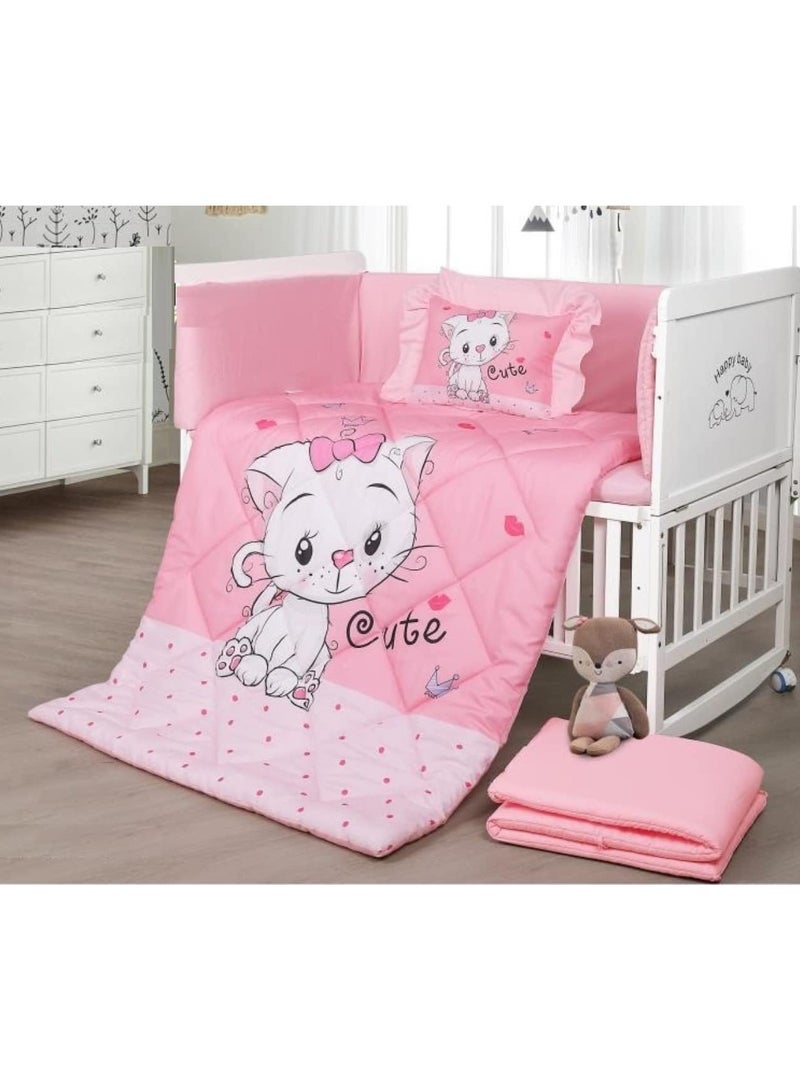 5 Piece Summer Baby Bed Bumper Set for Your Baby's Comfort - Image 1