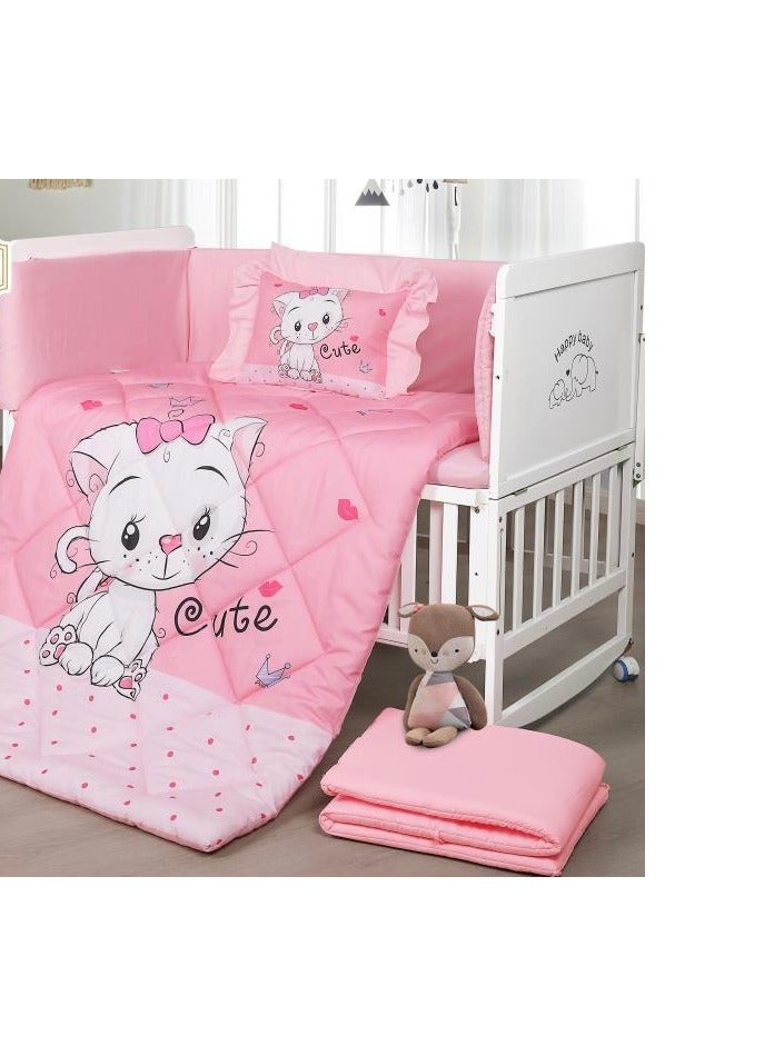 5 Piece Summer Baby Bed Bumper Set for Your Baby's Comfort - Image 2