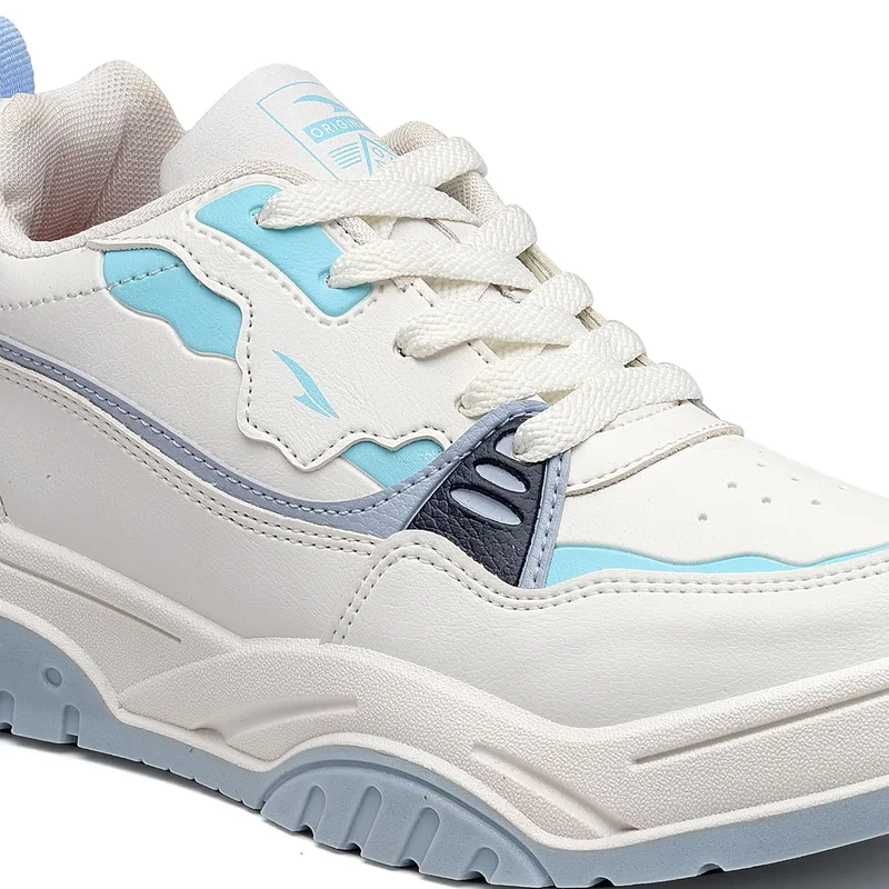 أسيان Stylish White Sky Sneakers for Women and Girls