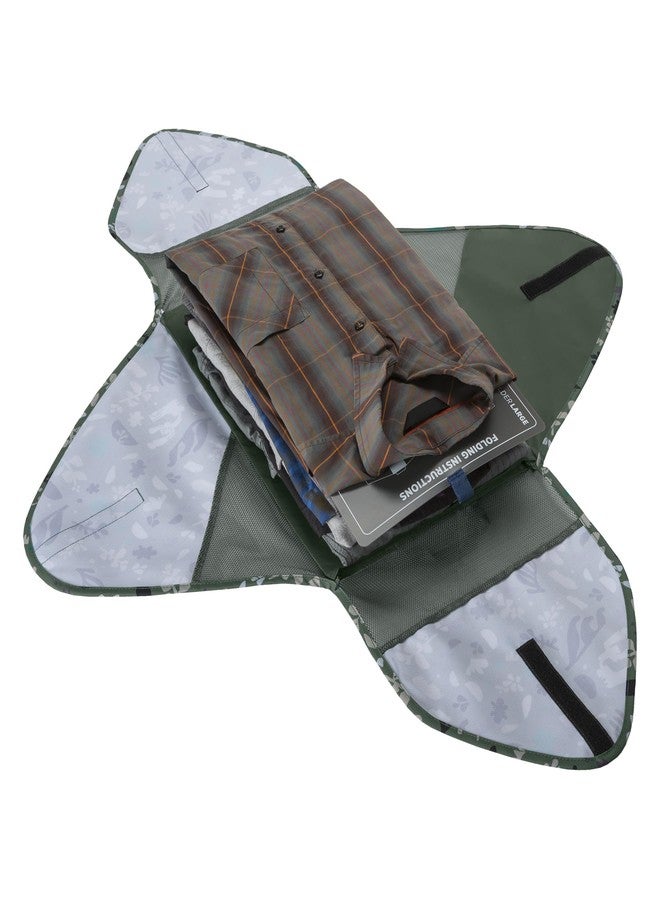 Eagle Creek Pack-It Original Garment Folder - Travel Garment Bag with Wrinkle-Free Folding Board and Compression Wings to Maximize Luggage Space, Roots and Shoots: Duck Green - Large - Image 3