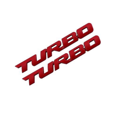 UpAuto 3D Metal Turbo Emblem Badge for All of car Models car Sticker car Accessories Red