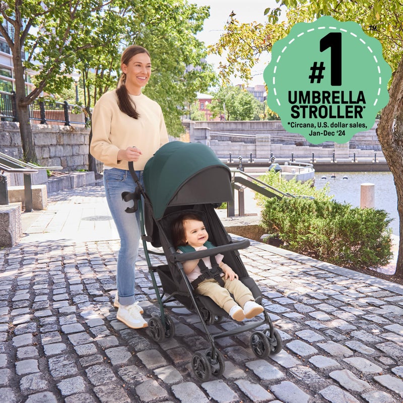 Ingenuity 3Dlite Jewel Convenience Stroller â€“ Lightweight Folding Stroller with Car Seat Compatibility, Extra-Large Canopy & Storage - Image 2