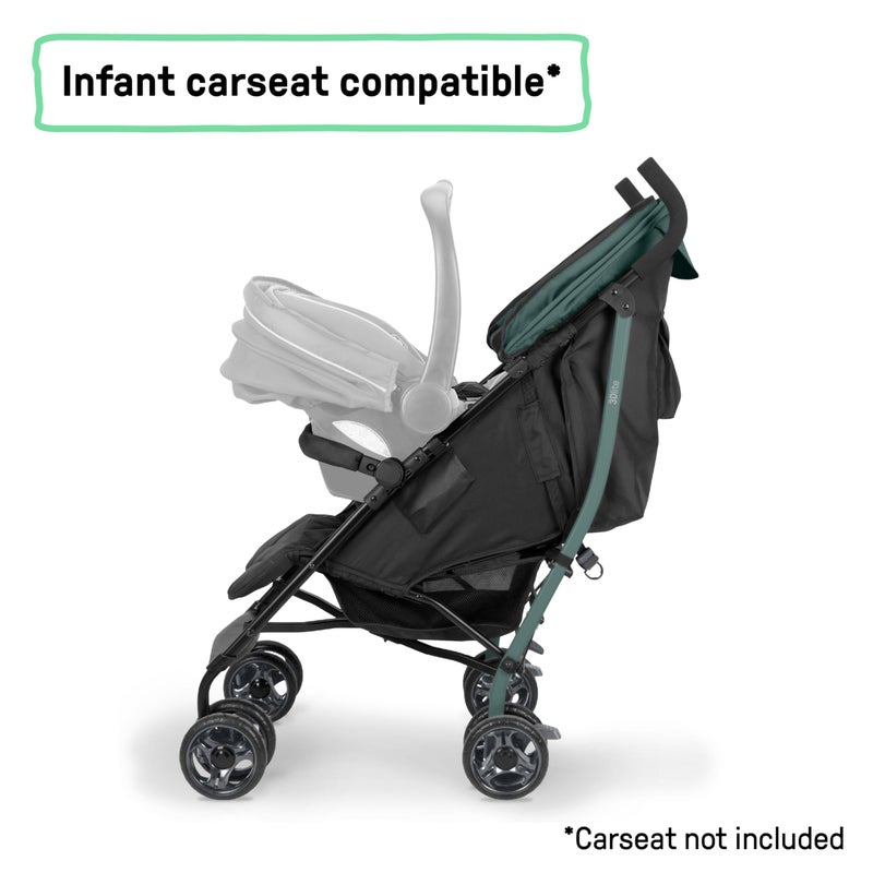 Ingenuity 3Dlite Jewel Convenience Stroller â€“ Lightweight Folding Stroller with Car Seat Compatibility, Extra-Large Canopy & Storage - Image 4