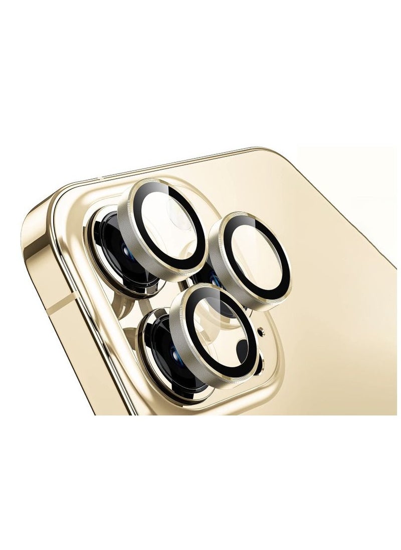 MOCOM Camera lens Protector Ring for iPhone 14 Pro Max / 14 Pro - Gold 