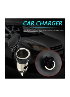 Generic 12V-24V Female Cigarette Lighter Socket Adapter with Extension Cable, Dustproof Power Outlet Replacement for Car, Truck, Motorcycle, Boat, Marine, ATV, RV, and More.  - Image 2