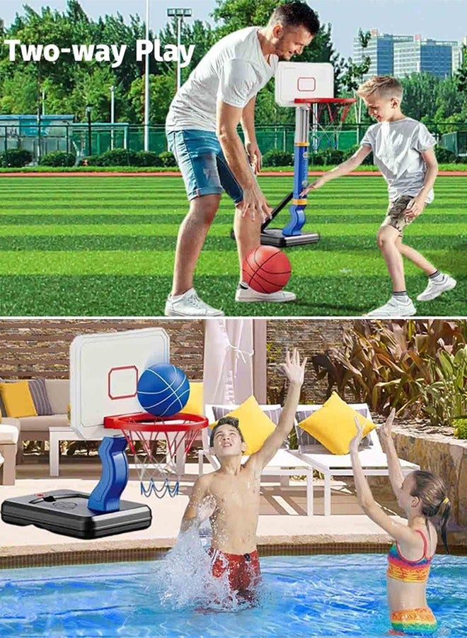 Garlo Toddler Basketball Hoop Height Adjustable, Kids Basketball Hoop for Indoor Outdoor Play, Pool Toys with 4 Balls and Pump, Swimming Pool Basketball Hoop for Kids Age 3-8 Birthday Gifts - Image 5