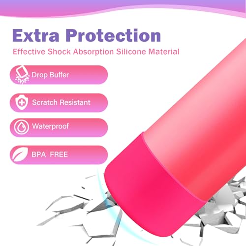 LUCKINEE 2Pcs Protective Silicone Boot Bottom Base for Owala FreeSip Twist and Flip Flask 24OZ, and Compatible with Stanly Cup Tumbler 20-40oz and More Bottles with Bottom Diameter 2.8-2.95inch - Image 3