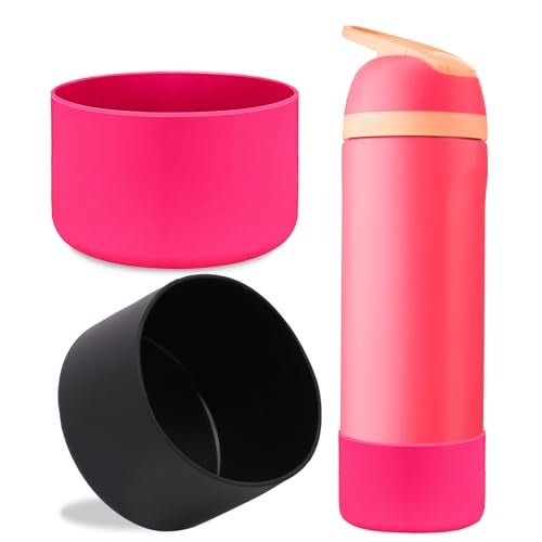 LUCKINEE 2Pcs Protective Silicone Boot Bottom Base for Owala FreeSip Twist and Flip Flask 24OZ, and Compatible with Stanly Cup Tumbler 20-40oz and More Bottles with Bottom Diameter 2.8-2.95inch - Image 1