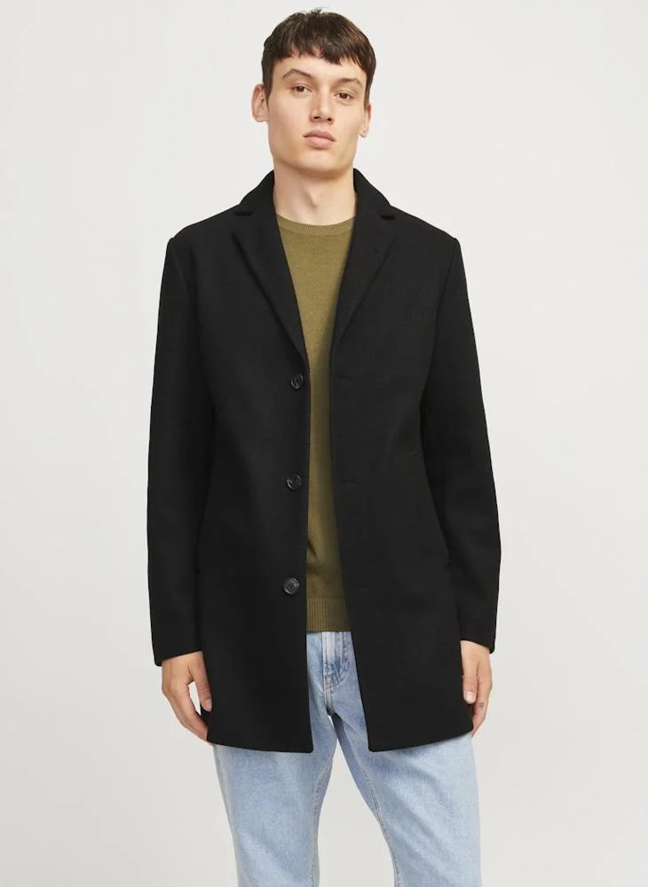 JJ Rebel Casual Button Detail Coat