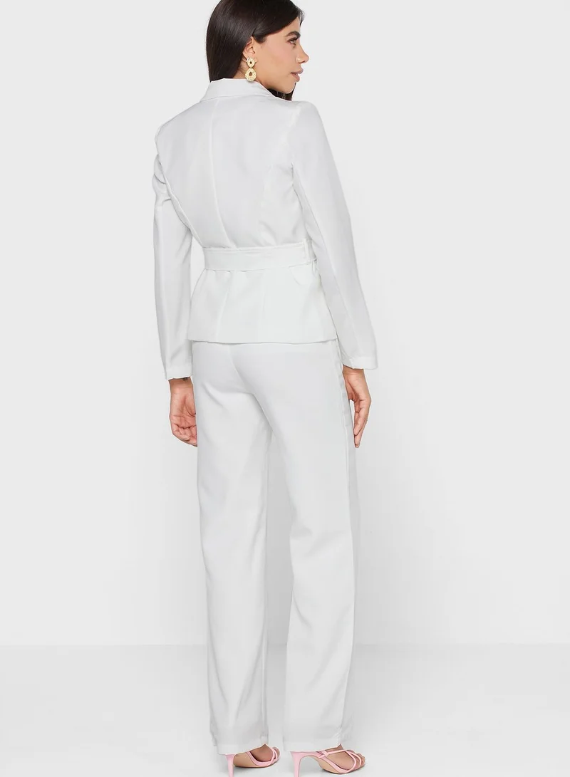 ELLA Belted Blazer Pant Set